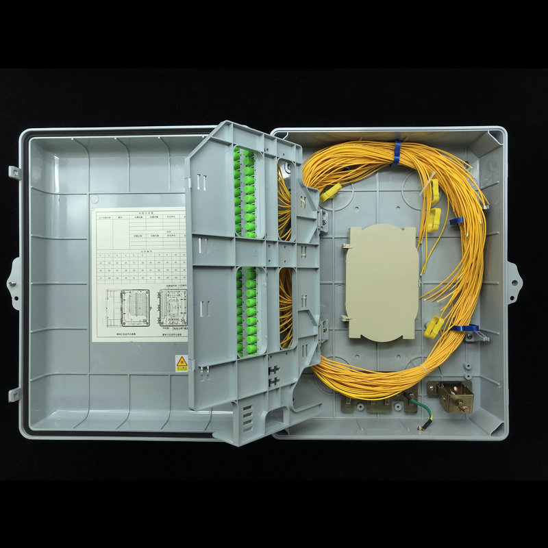 日海24芯分纤箱fc/apc分光器箱smc楼道箱光分路器箱 普天多媒体箱