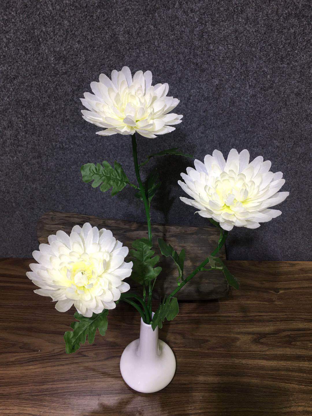 工厂批发清明花扫墓花祭祀祭奠殡葬花仿真菊花白色爪菊花单只菊花