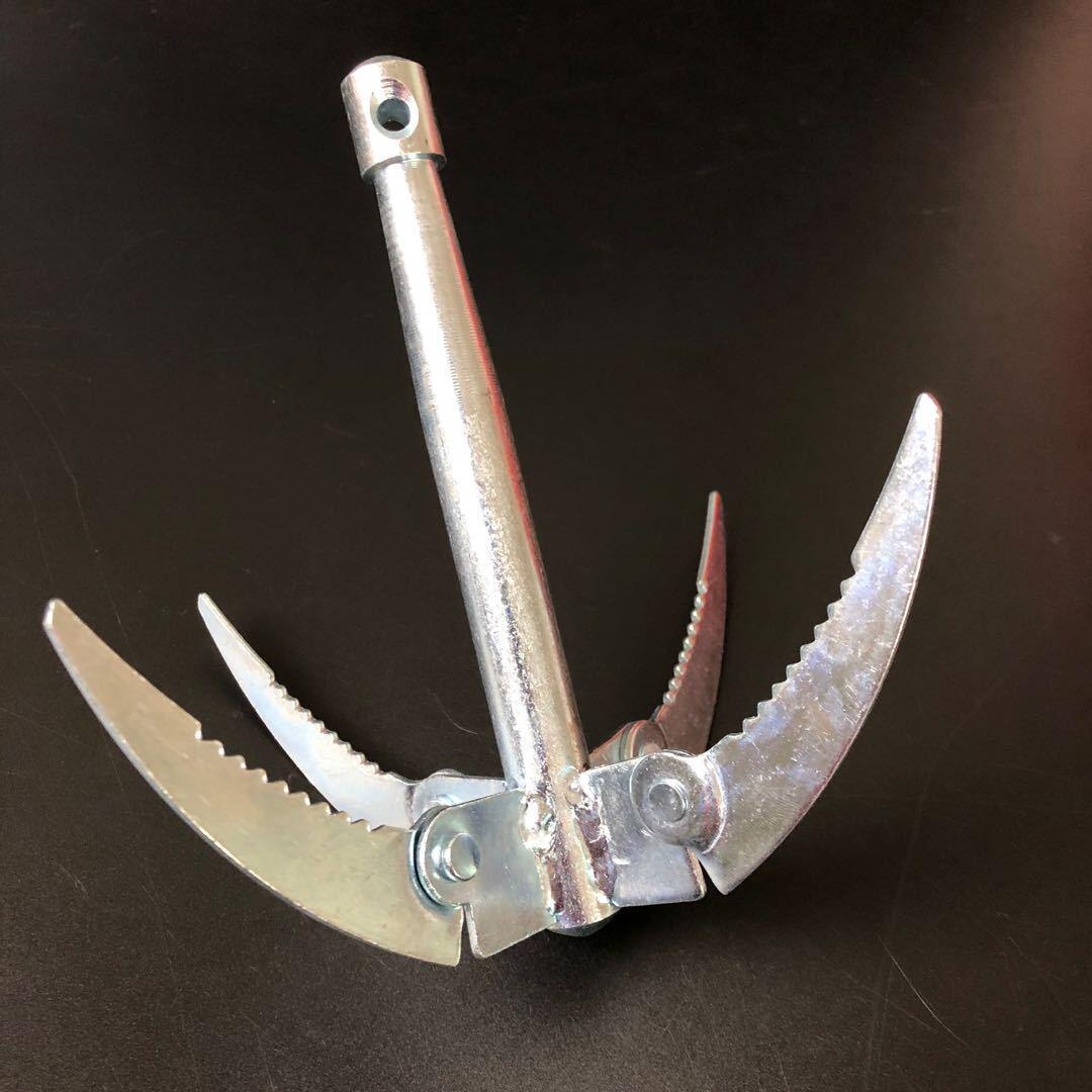 厂家批发钓鱼水草锚刀野钓加厚折叠四钩水草锚刀钓鱼割草刀渔具