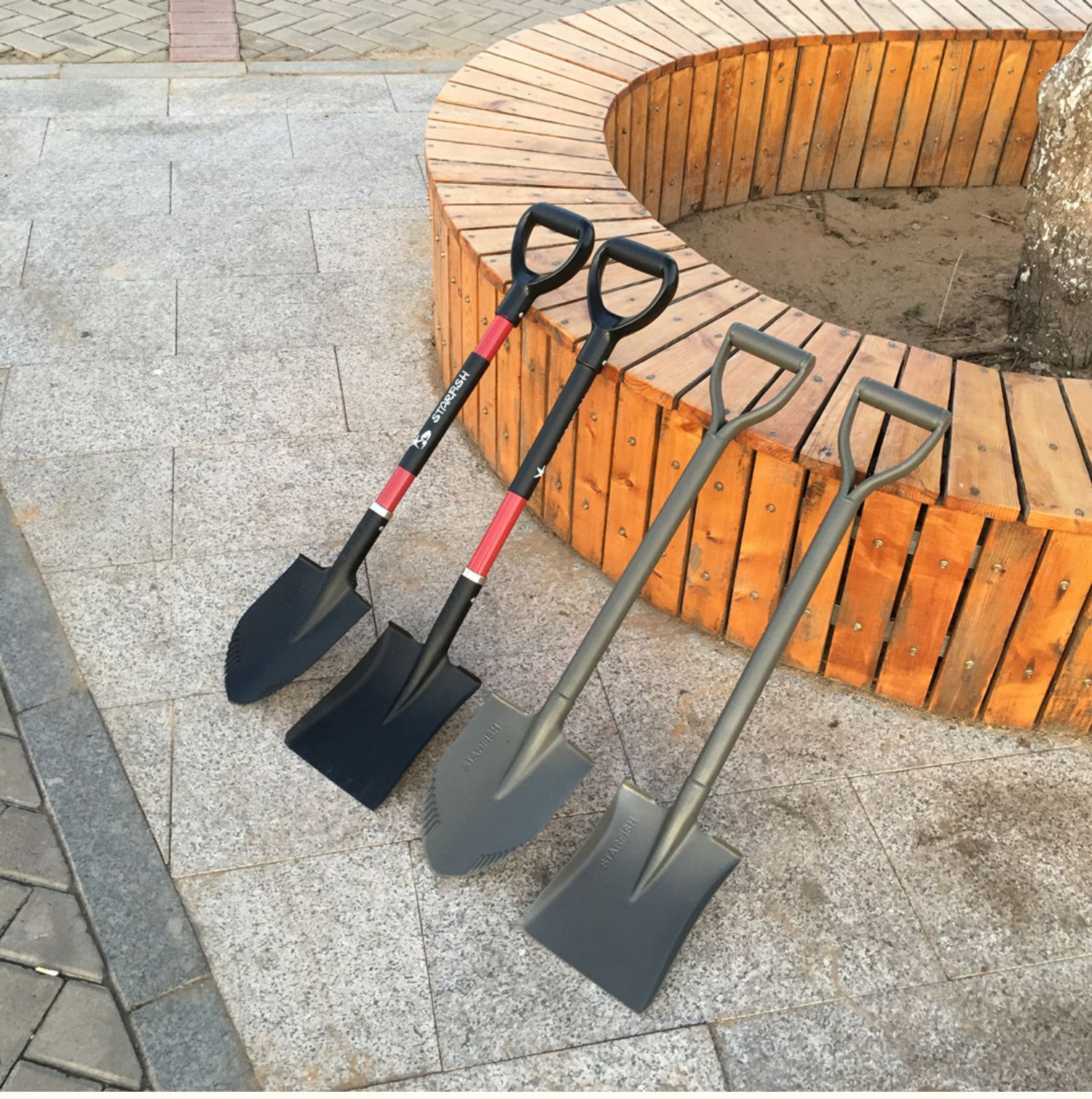 挖树平口铁锹农用方铲头加厚户外大号方头挖土专用小号多功能