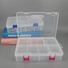 双层8格盒子 透明塑料盒 收纳盒 首饰盒 家庭药盒 渔具盒 工具盒