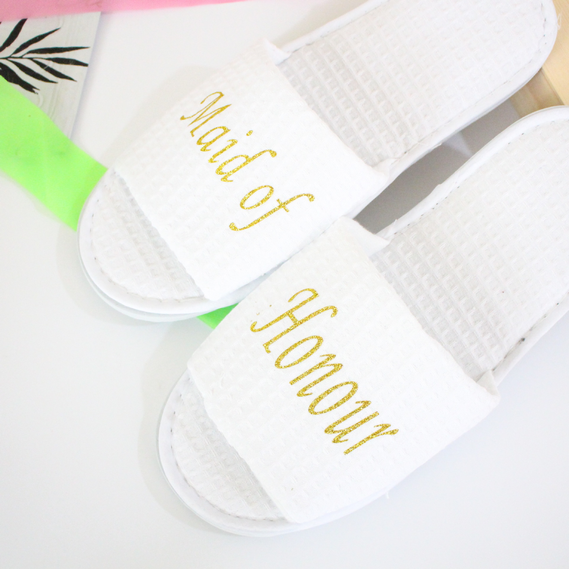 Hotel Club Thickened Slippers Wedding Pajamas Party Slippers Home Hospitality Shoes