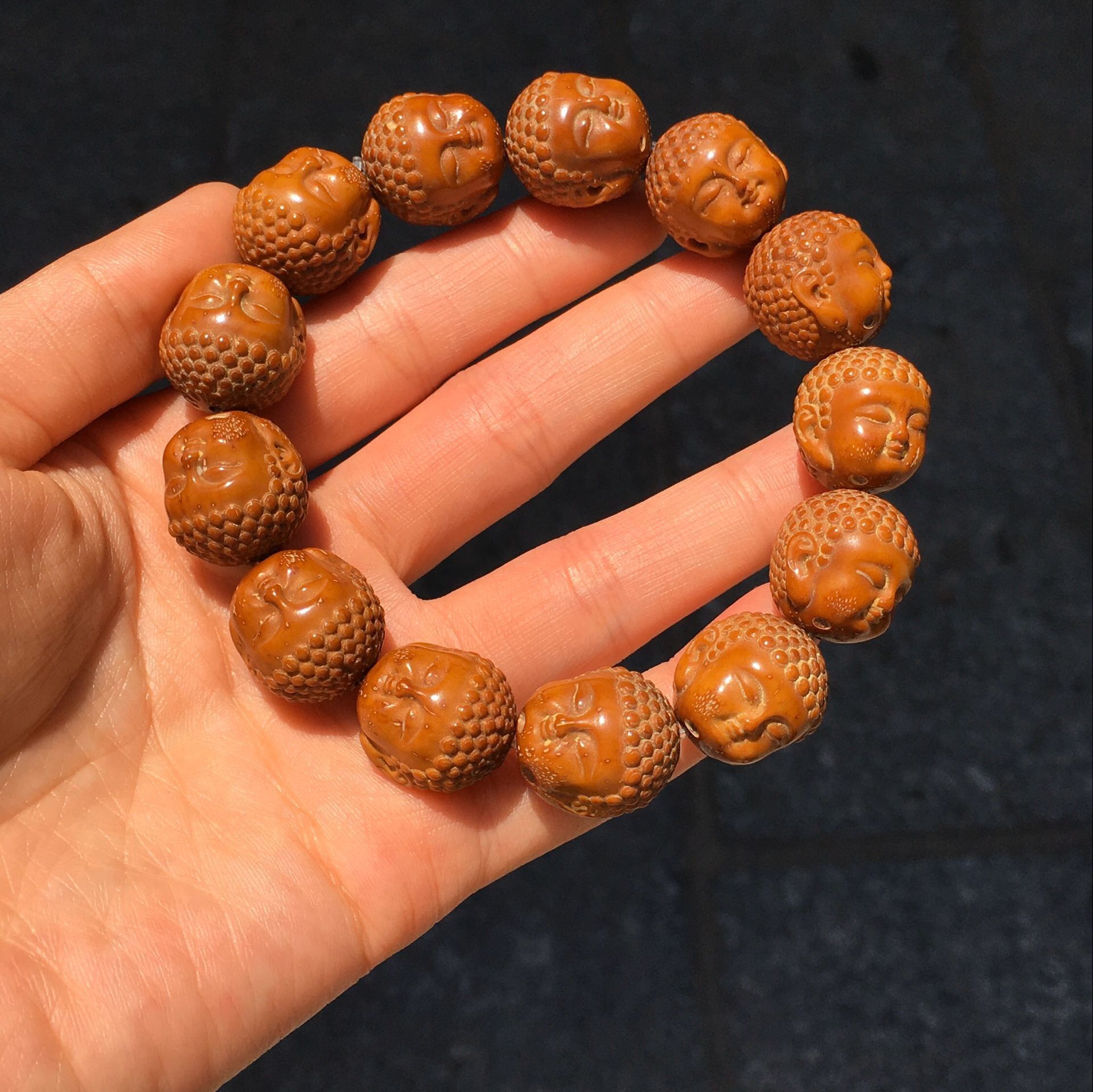 厂家供应紫金鼠宝宝佛手串 紫金鼠雕刻宝宝佛 招财鼠菩提手串