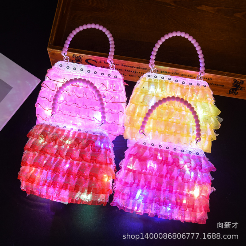 new luminous handbag children play house children‘s toys creative handmade stall night market square hot sale
