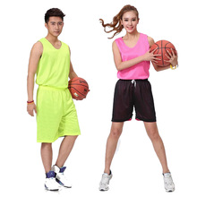 双面情侣篮球服套装男光板儿童运动球服比赛训练队服印字篮球衣