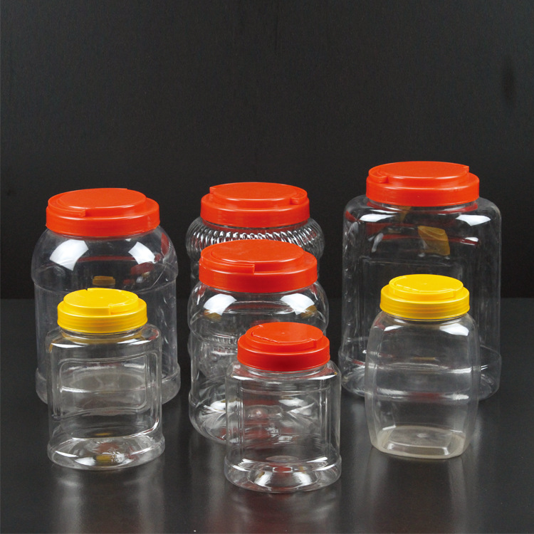 pet塑料瓶1斤燕麦桶5斤装pet食品级广口瓶6斤食品罐子7斤干果瓶