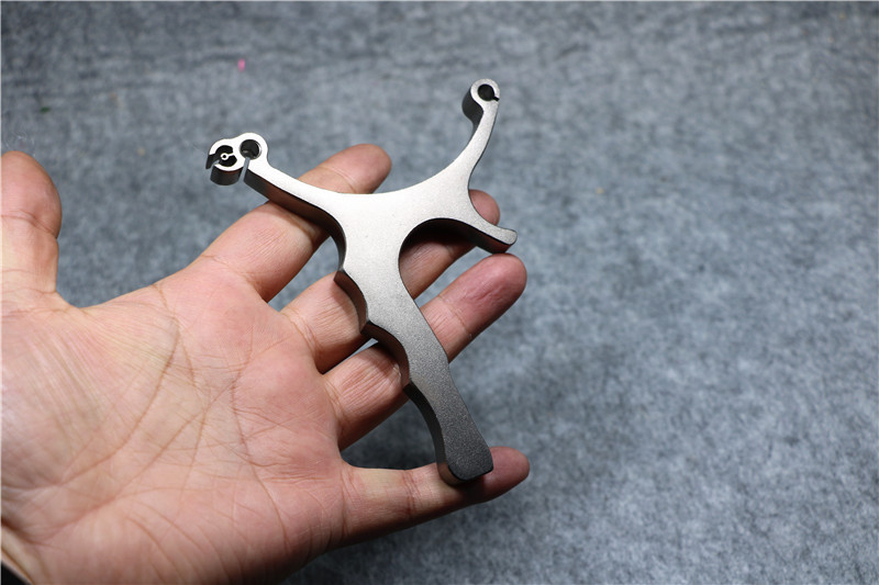 歪把子单卡打鱼一把抓卡球单股圆皮高精度304不锈钢铁手扁皮弹弓