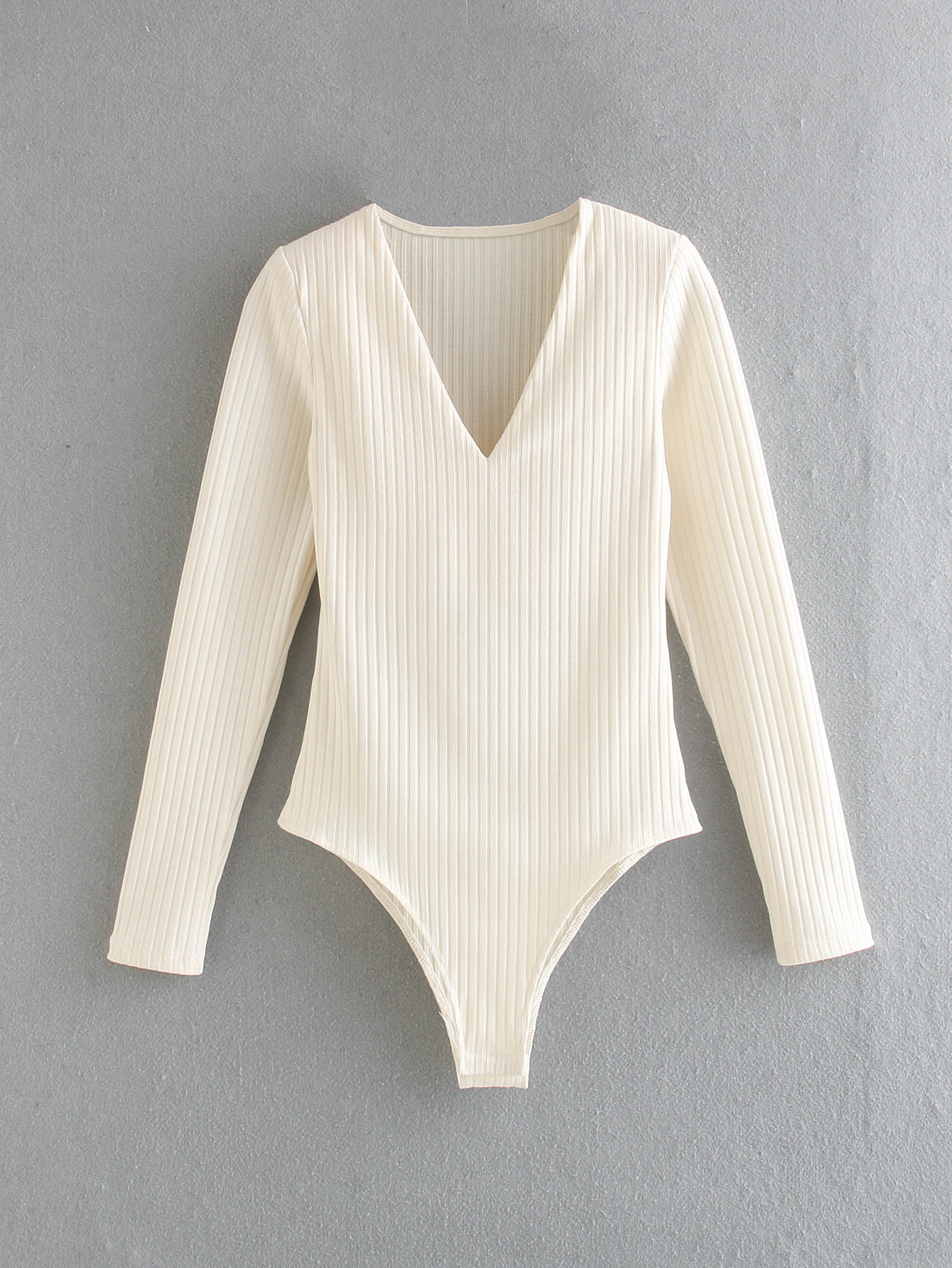 2020欧美风秋女装新款批发长袖垫肩v领连体衣