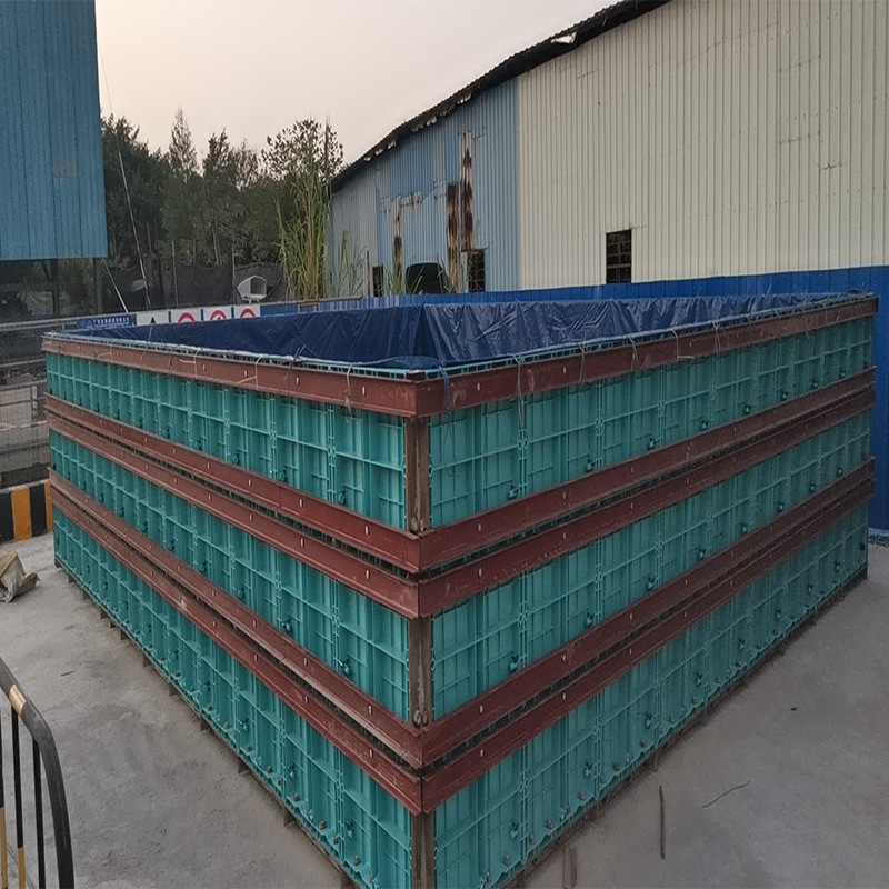 无缝对接蓄水池模板防渗漏新型聚合集成模板农田灌溉水池塑料模板