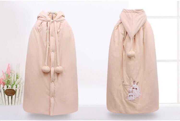 婴儿斗篷棉秋冬款加厚外出儿童披风男女宝宝防风新生儿棉花抱被