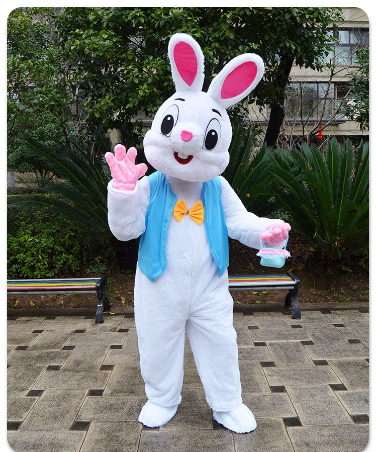 复活节马甲兔子卡通人偶服装儿童节小白兔动物园舞台演出服