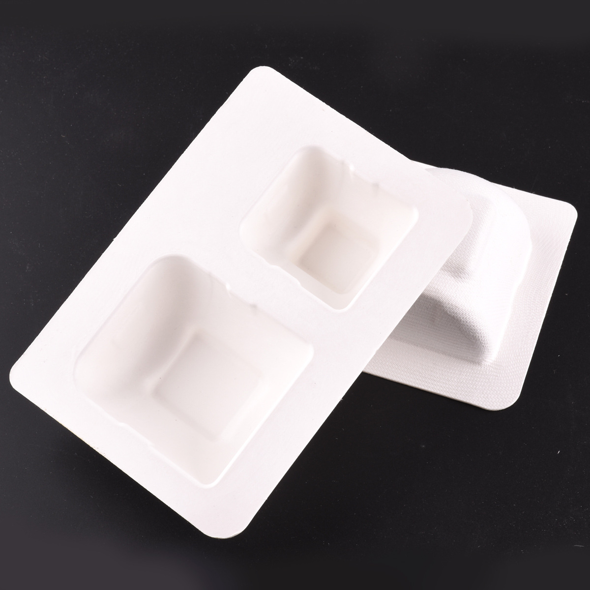 湿压环切精品纸托 订做湿压生产工艺直角环切白色纸浆托纸托盘纸