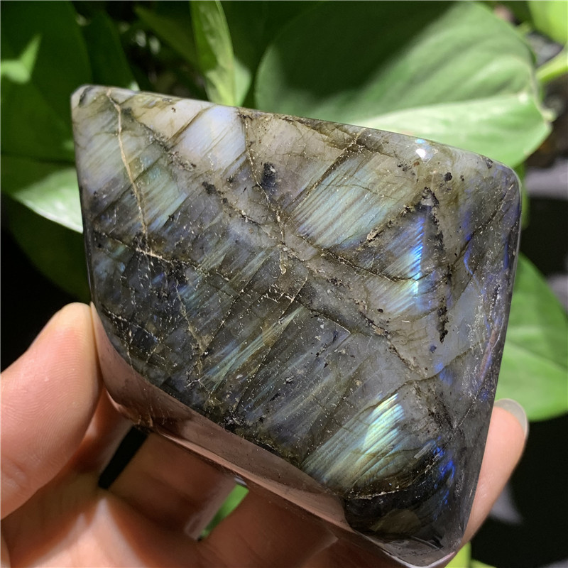 天然灰月光石拉长石原石毛料打磨抛光观赏奇石摆件矿石教学标本