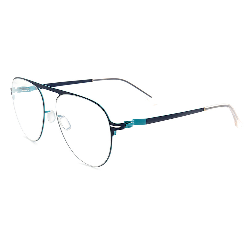 sunny现货批发新款极简不锈钢光学眼镜架可配近视防蓝光眼镜大框