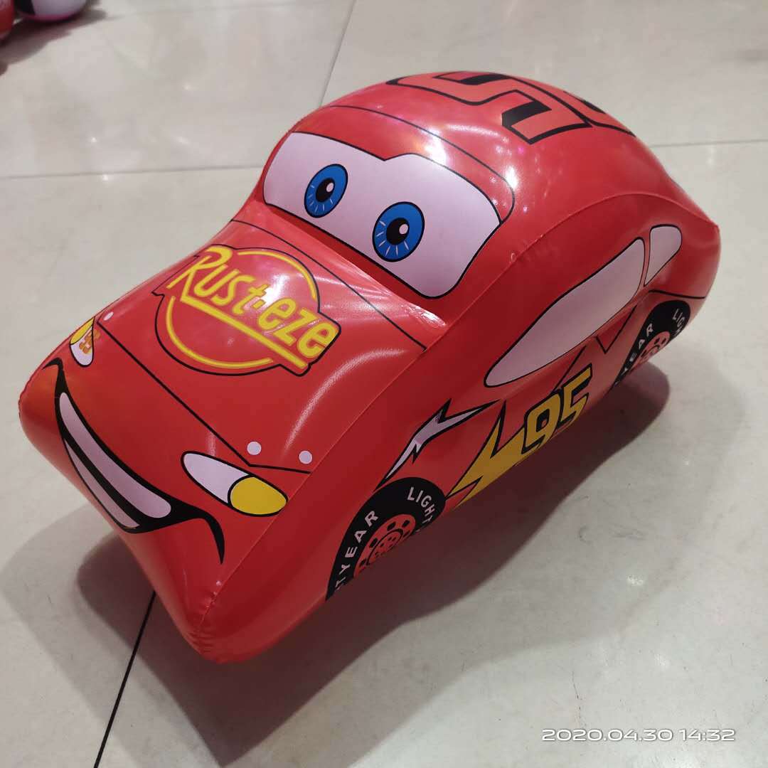 新款儿童益智玩具充气红色汽车认识小车充气模型pvc充气玩具批发