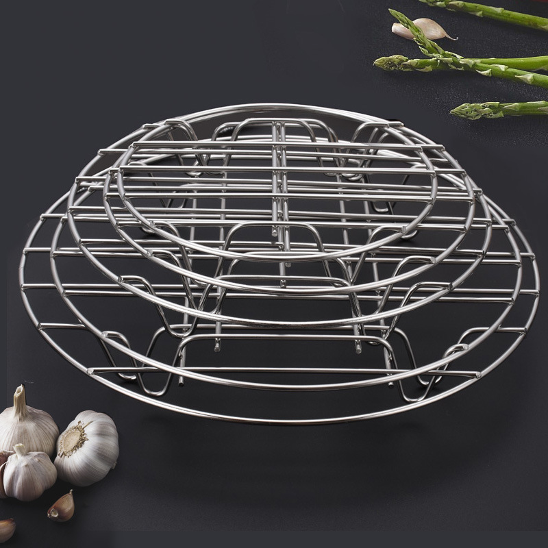 不锈钢蒸架低脚蒸架厨房四角蒸笼蒸盘隔水电饭锅蒸菜架蒸格-阿里巴巴