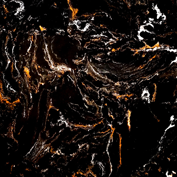 黑金花人造大理石黑色人造花纹板大理石可来样定制大理石花纹板