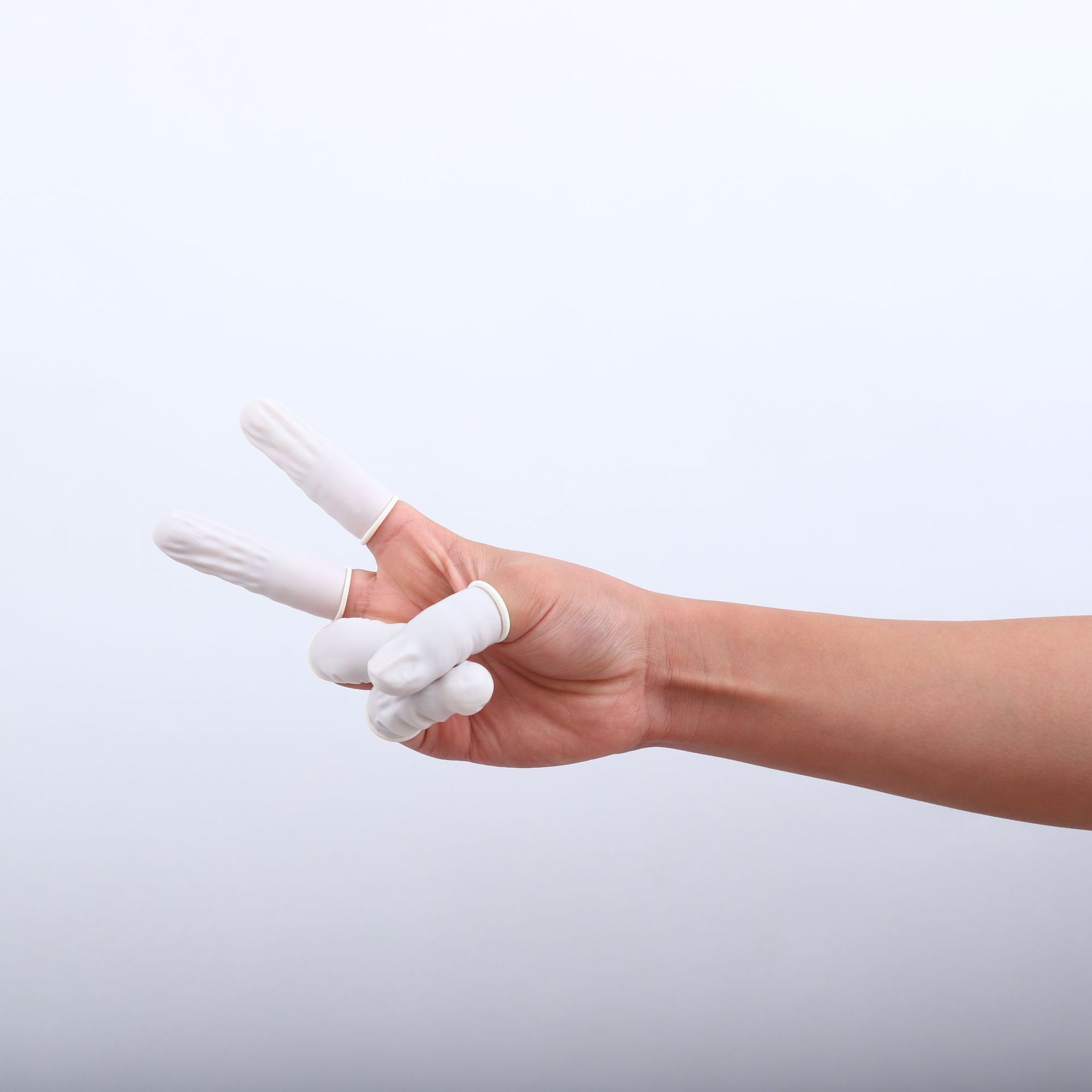 一次性乳胶手指套电子厂保护手指套 乳胶手指套乳白色