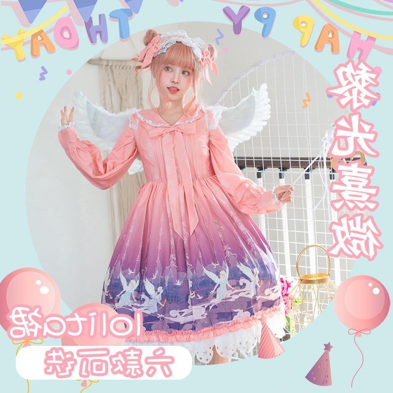 lolita黎光熹微  原裙《授权》 数码印花 lo裙悠悠筱天使新款