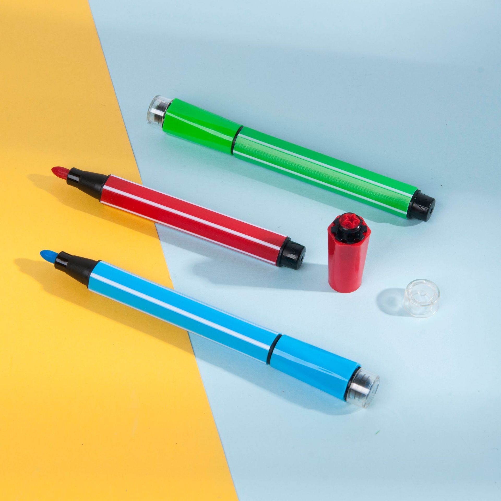 紫鼠36色涂鸦笔盒装学生水彩笔可水洗带印章 儿童用具彩色笔1881