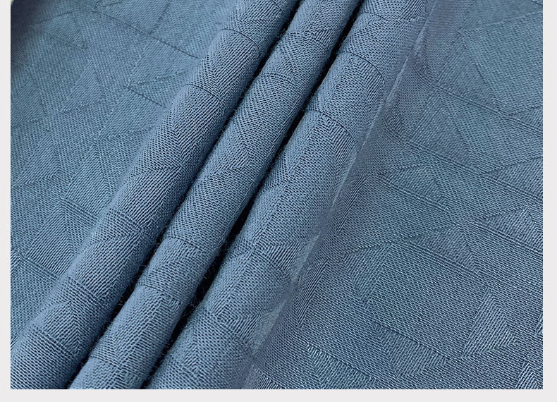 粘胶纤维布料 人丝菱形提花人造棉面料 细密有光泽衬衫裙装套装布