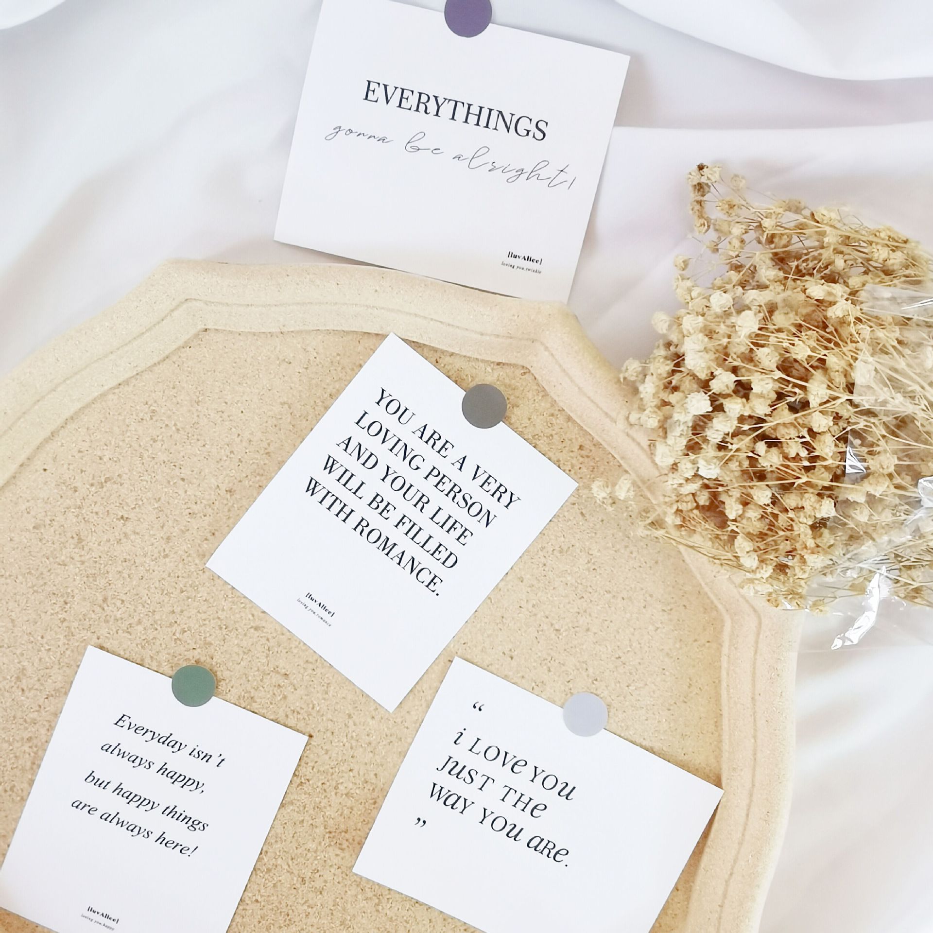 韩国ins英文简约文艺卡片luvalice摆拍道具墙面装饰卡饰品背景卡