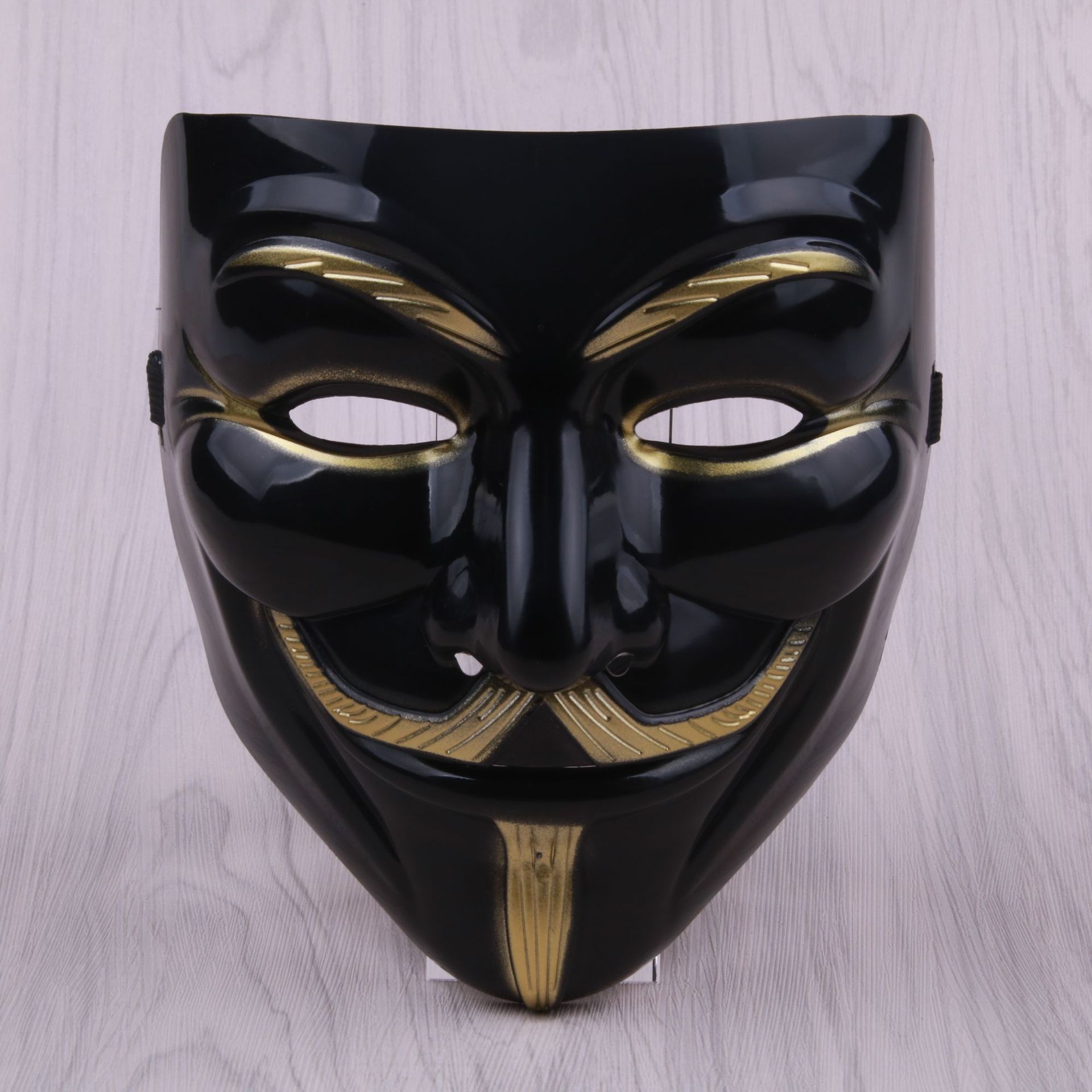 万圣节化妆舞会面具 v字面具 电影主题v脸面具 v怪客-v面具 黑色