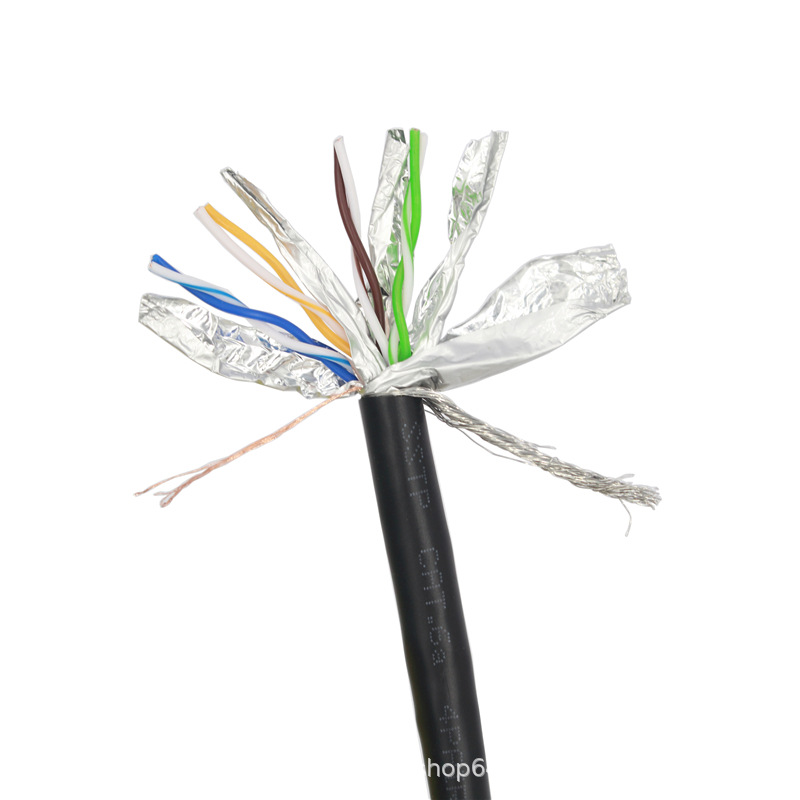 cat8八类网线双屏蔽超柔光纤传输26awg无氧铜rj45机制成型8类网线