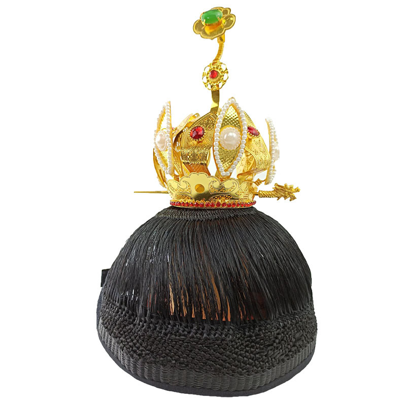 道教用品道士帽子马尾帽莲花冠玉顶莲花冠火焰冠庄子巾六角帽子