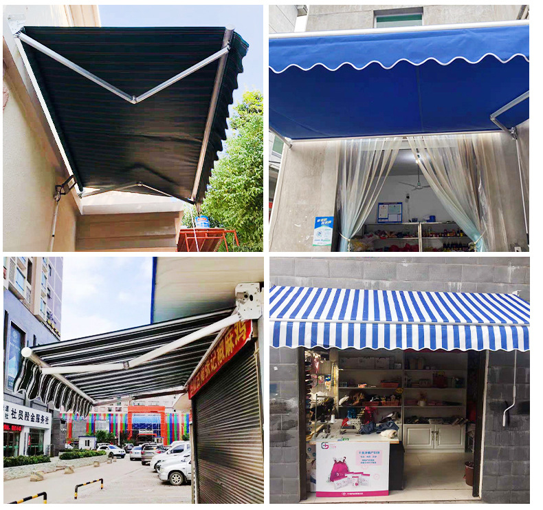 定制伸缩雨棚遮阳蓬 户外遮阳棚遮雨棚铝合金雨棚阳台活动雨棚
