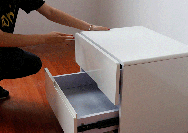 固特抽屉轨道 黑色反弹导轨三节轨键盘托架自弹导轨滑轨静音轨道