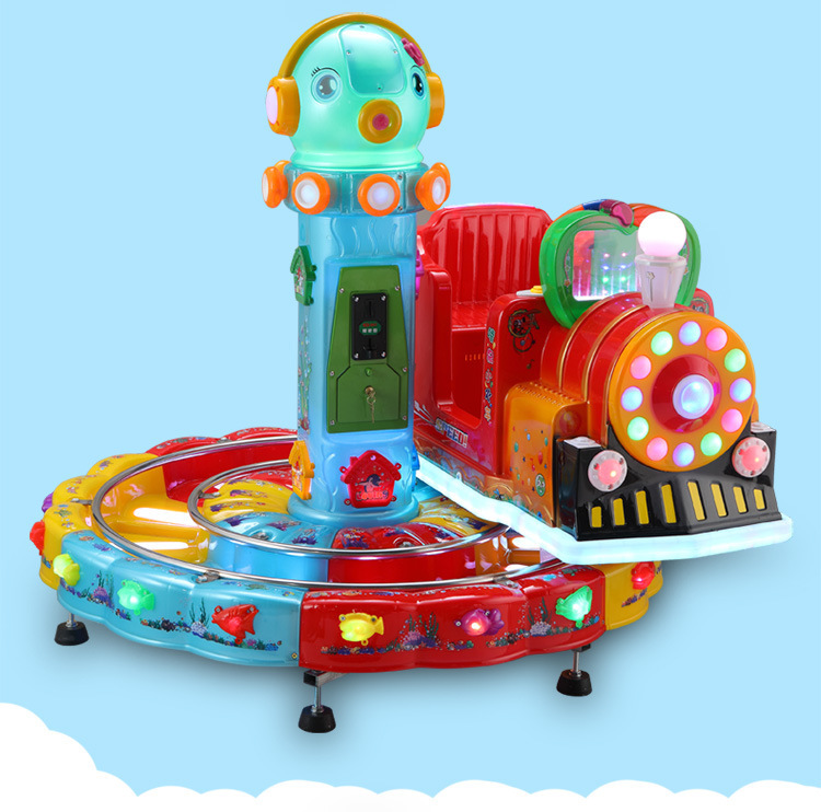 2020新款扫码投币电动带音乐商用儿童摇摆机章鱼轨道小火车摇摇车
