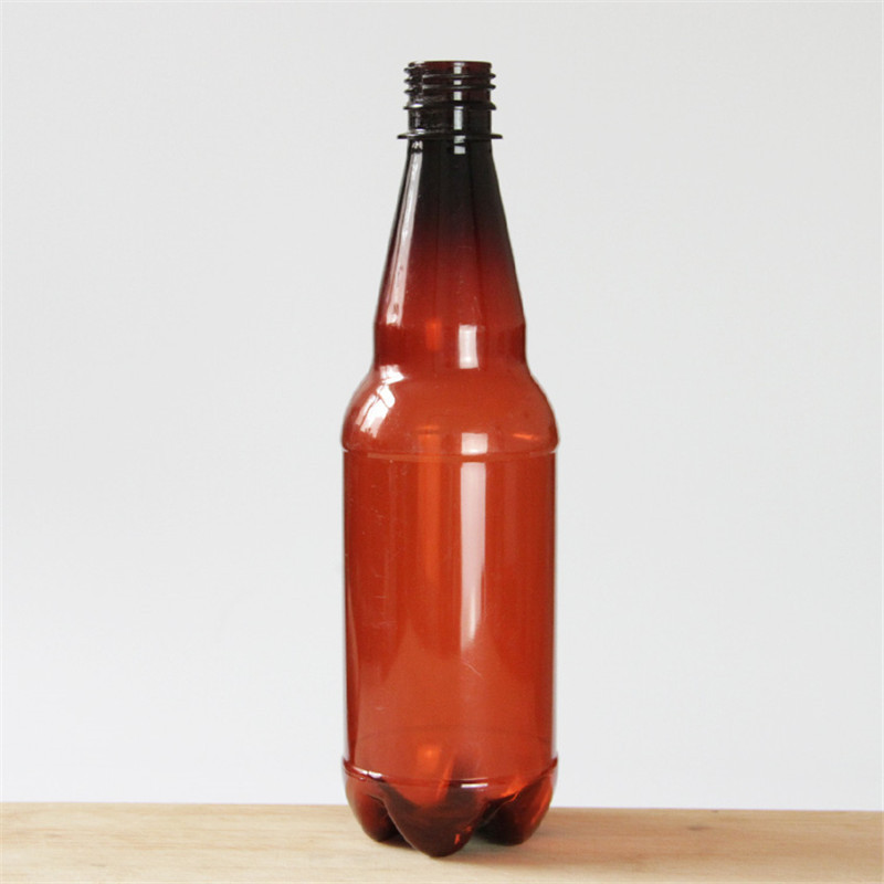 pet透明啤酒瓶子 规格齐全塑料瓶 500ml饮料瓶子 液体包装瓶