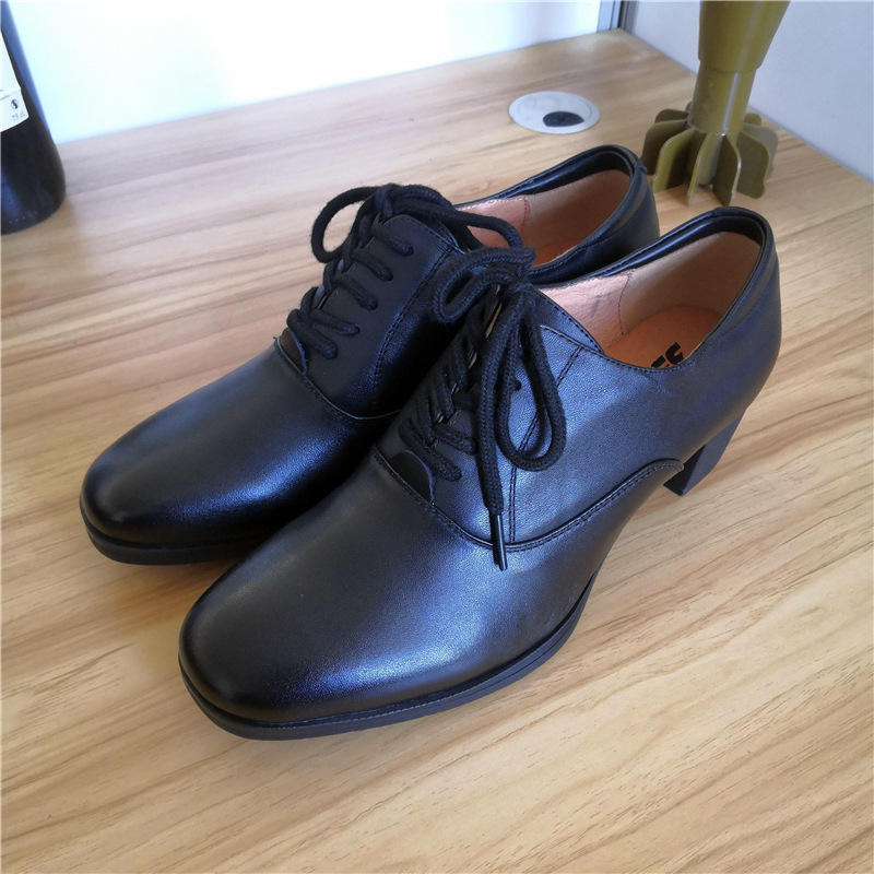 际华3515女式工作皮鞋ga通勤坡跟正装鞋制式鞋