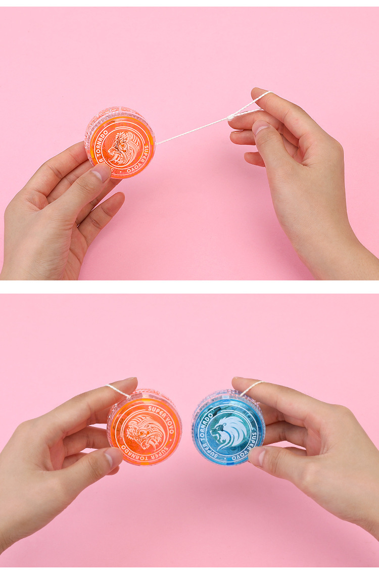 儿童塑料发光悠悠球 炫光溜溜球 yoyo球带球绳地摊礼品玩具