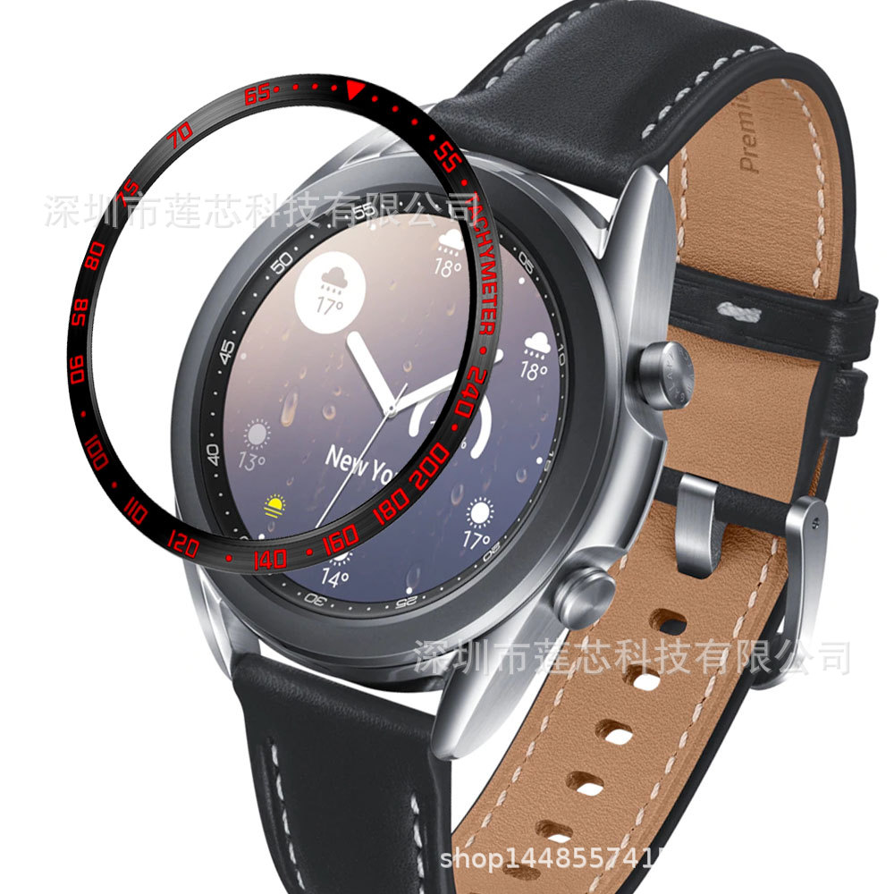 适用三星galaxy watch 3 41mm刻度金属表圈 三星watch3表圈刻度环