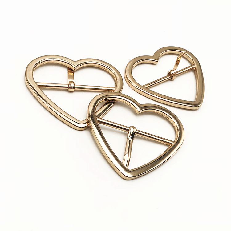高档金属心形扣子 爱心纽扣日字扣 大衣外套腰带装饰调节针扣定做