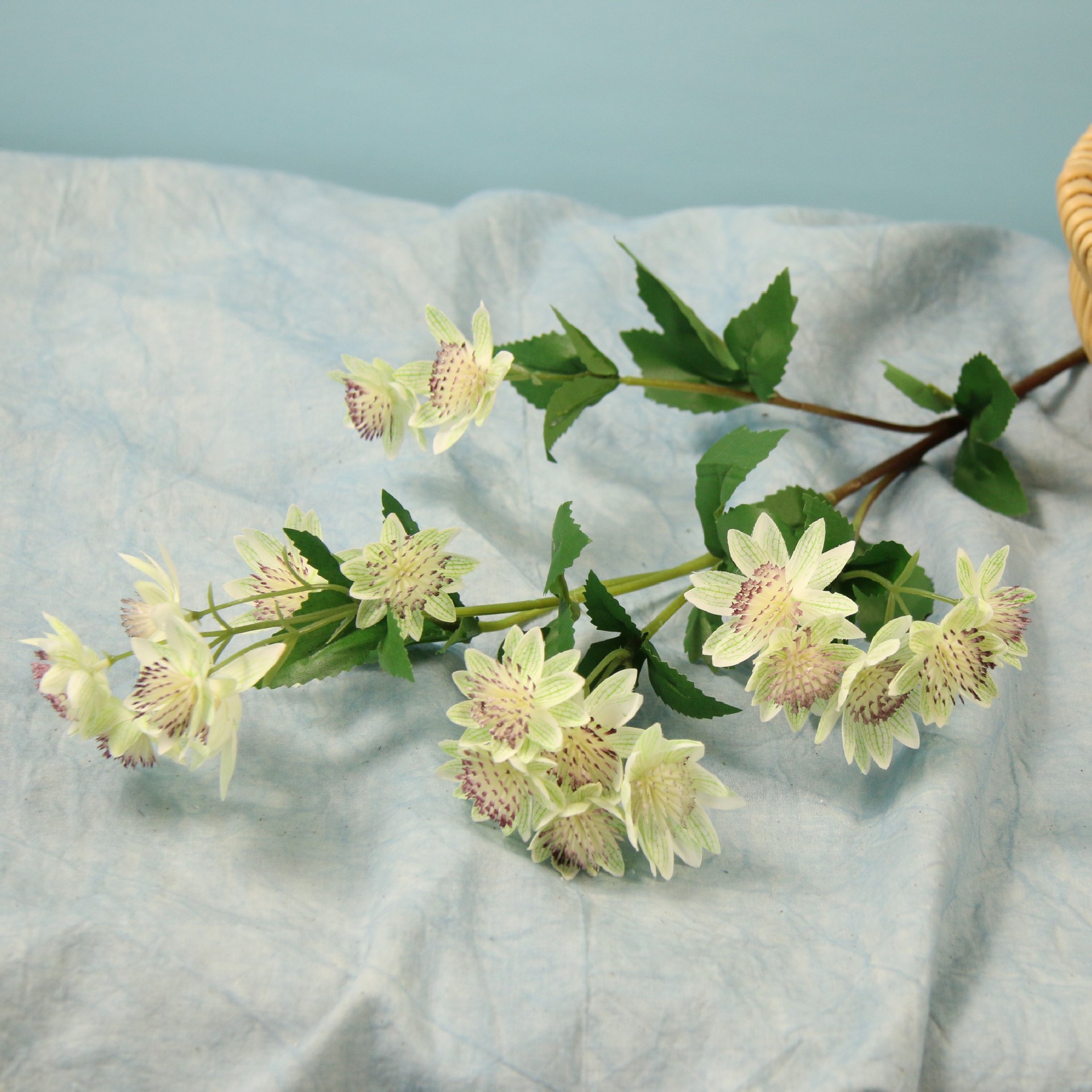 新款人造花墨兰婚庆插花花排摆饰北欧风家居摆饰假花绢花
