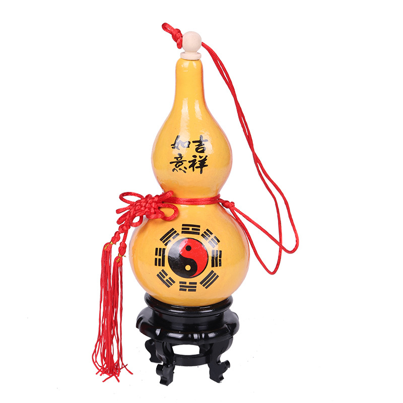 葫芦开口雕刻八卦葫芦摆件 家居办公 手捻文玩工艺品葫芦挂件