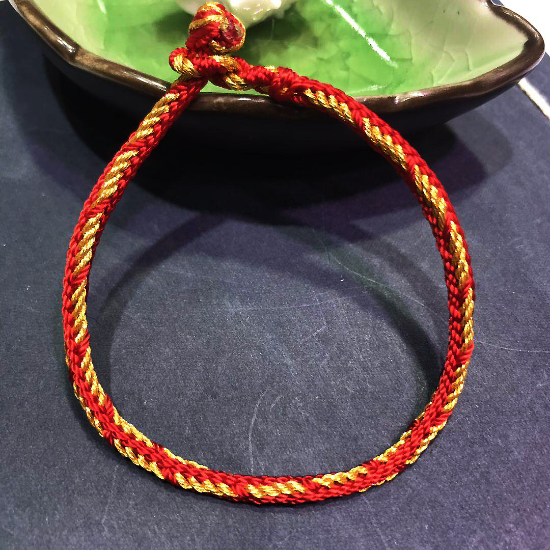 本命年端午红绳手链牛年金刚结八股手绳手工编织可配转运珠硬金珠