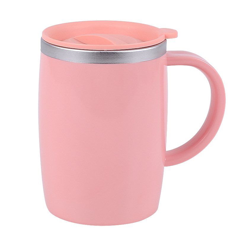 Stainless Steel Double Wall Insulation Anti-Scalding Water Cup Rotating Cover Controllable Heat Dissipation Multifunctional Coffee Milk Tea Daily Tea Cup