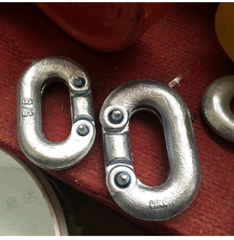 厂家直销双抱扣 链条连接口 g80锰钢链条连接器批发定制吊索具