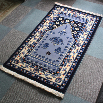 穆斯林羊毛加厚朝拜毯 伊斯兰教礼拜毯 礼拜垫