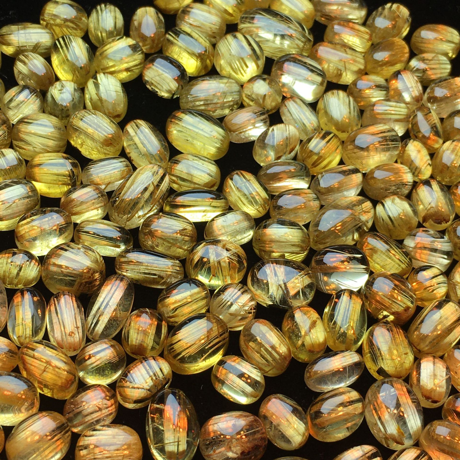 金发晶钛晶裸石戒面戒