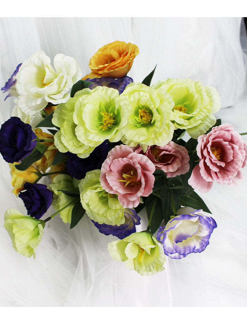 仿真桔梗花假花家居客厅装饰盆景婚庆礼堂装饰花厂家货源