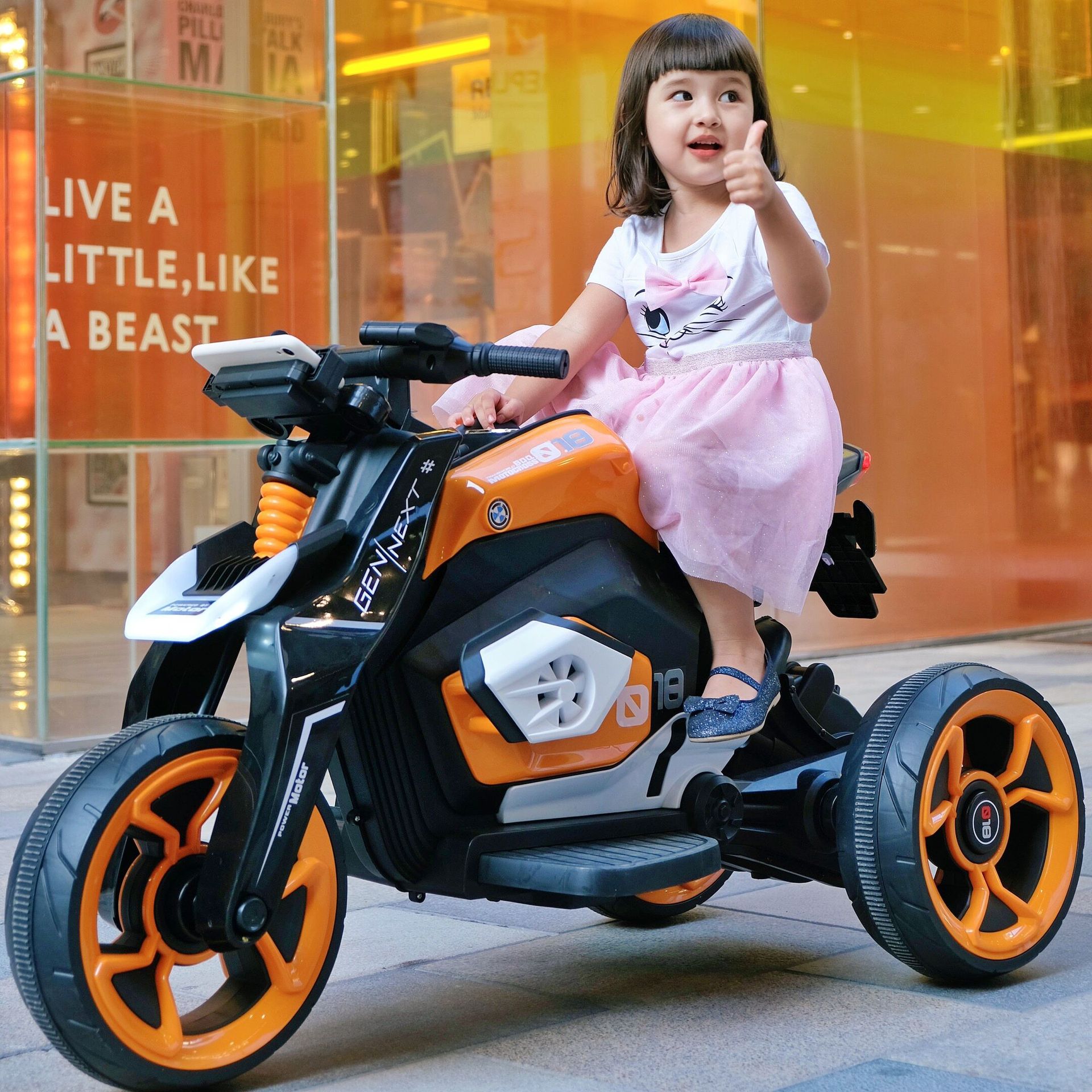 贝多奇儿童摩托机车未来亲子同款带音乐早教成人可乘坐