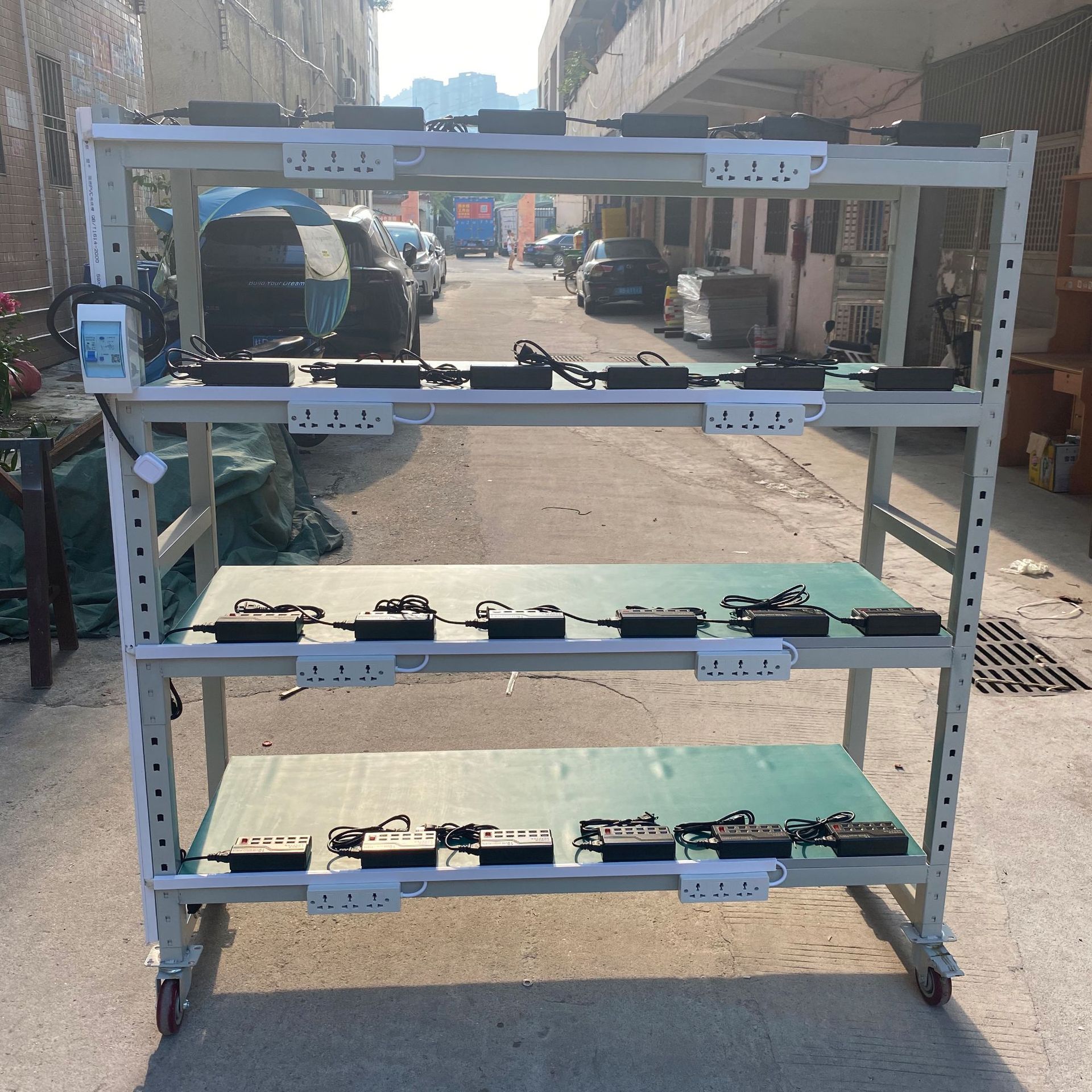 车间老化架测试架车间防静电周转车物料车可移动手推车测试老化架