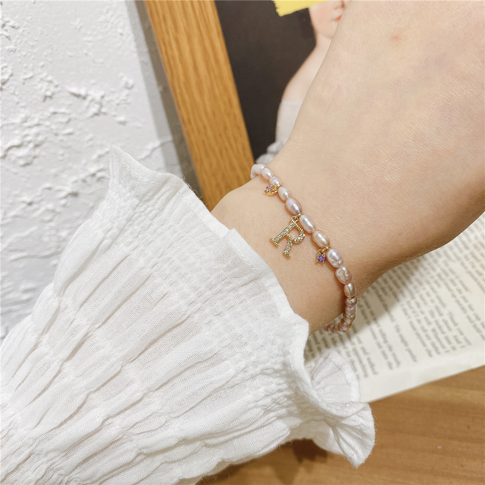 Style Baroque Freshwater Pearl Bracelet Instafamous Design Sense Fresh Bracelet Carrying Strap Simple Graceful Bracelet