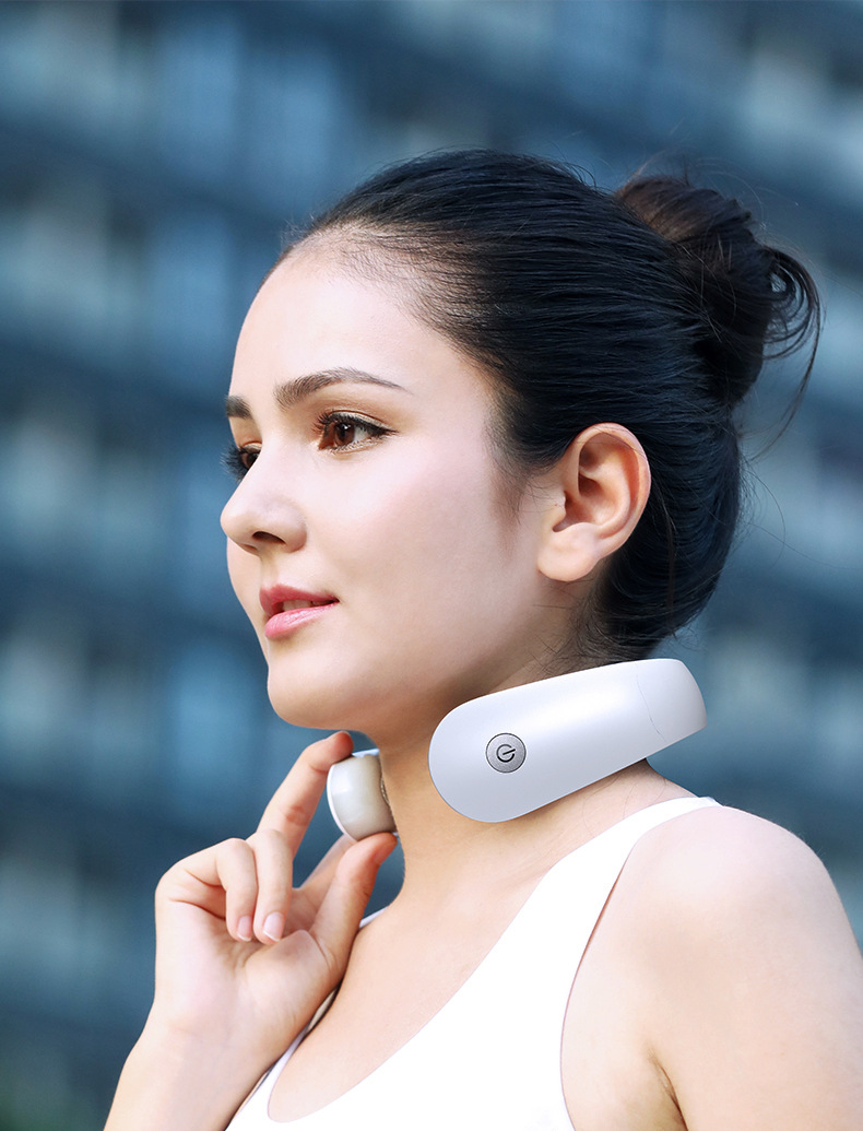 蓝牙智能颈椎按摩仪家用热敷理疗肩颈部多功能振动脉冲护颈仪器