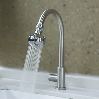 电镀水龙头花洒厨房防溅喷洒节水器增压起泡器万向旋转出水两档